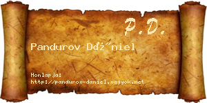 Pandurov Dániel névjegykártya